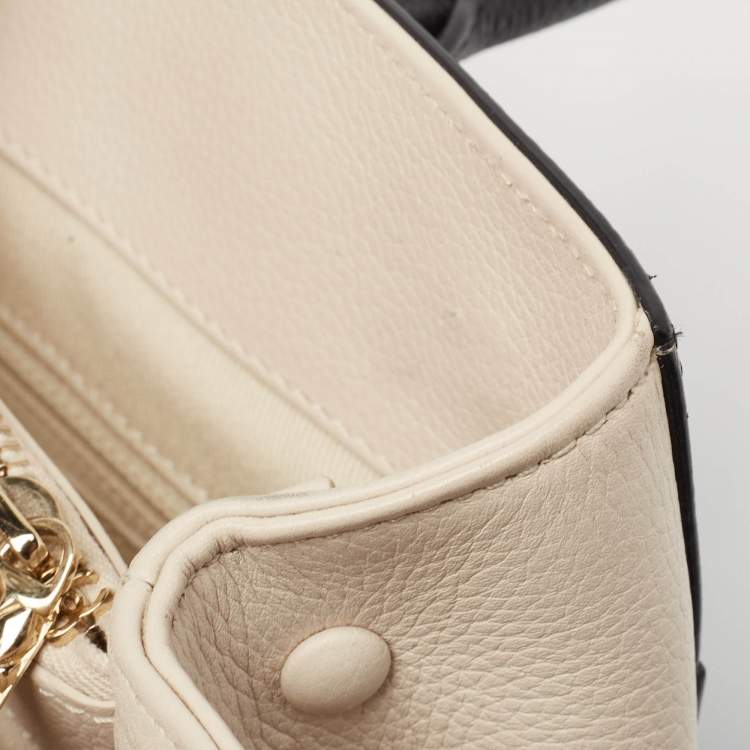 Pre Owned Chanel Black/Cream Leather Small Neo Executive Shopper Tote