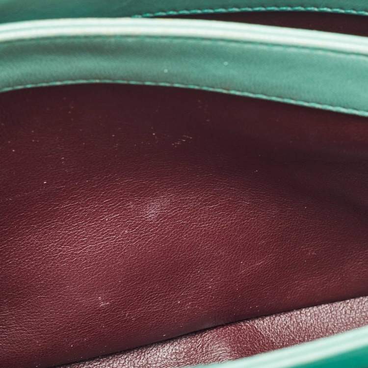 Pre Owned Chanel Aqua Green Quilted Leather Small Trendy CC Flap Bag