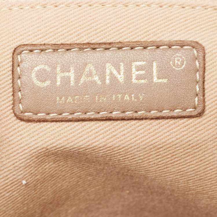 Pre Owned Chanel Beige Caviar Leather Reissue Large Shopper Tote