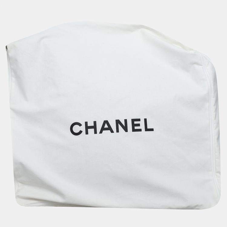 Pre Owned Chanel Black & Grey Wool & Cashmere Logo Pillow