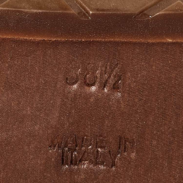 Pre Owned Chanel Red Suede Studded Wood Platform Block Heel Clogs Size 38.5