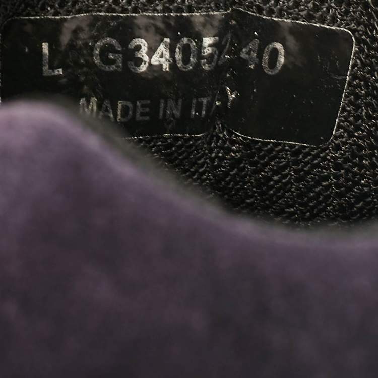 Pre Owned Chanel Tricolor Tweed and Suede CC Low Top Sneakers Size 40