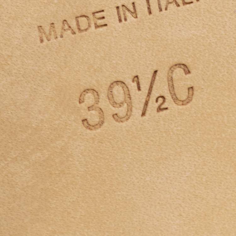 Pre Owned Chanel Green/Black Tweed and Fabric Cap Toe CC Slingback Pumps Size 39.5