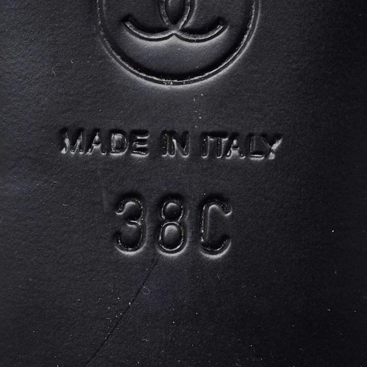 Pre Owned Chanel Navy Blue Suede Cap Toe CC Slingback Pumps Size 38