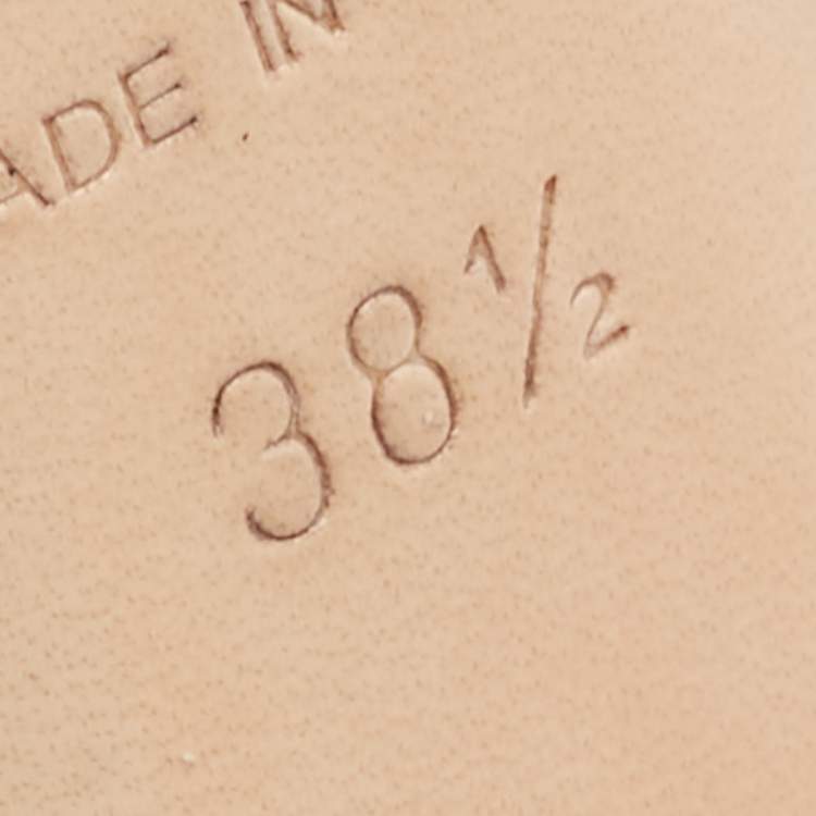 Pre Owned Chanel Black Quilted Leather CC Cap Toe Slingback Pumps Size 38.5