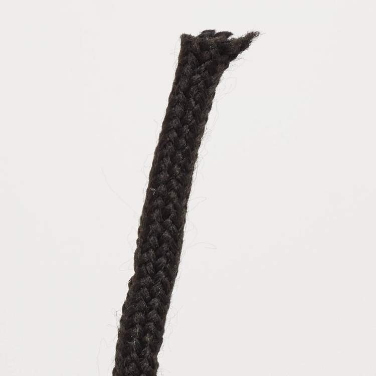 Pre Owned Chanel Black Wool CC Combat Boots Size 37
