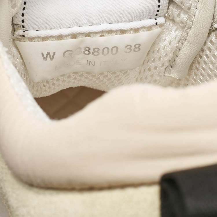 Pre Owned Chanel Multicolor Suede and Nylon CC Logo Lace Up Sneakers Size 38