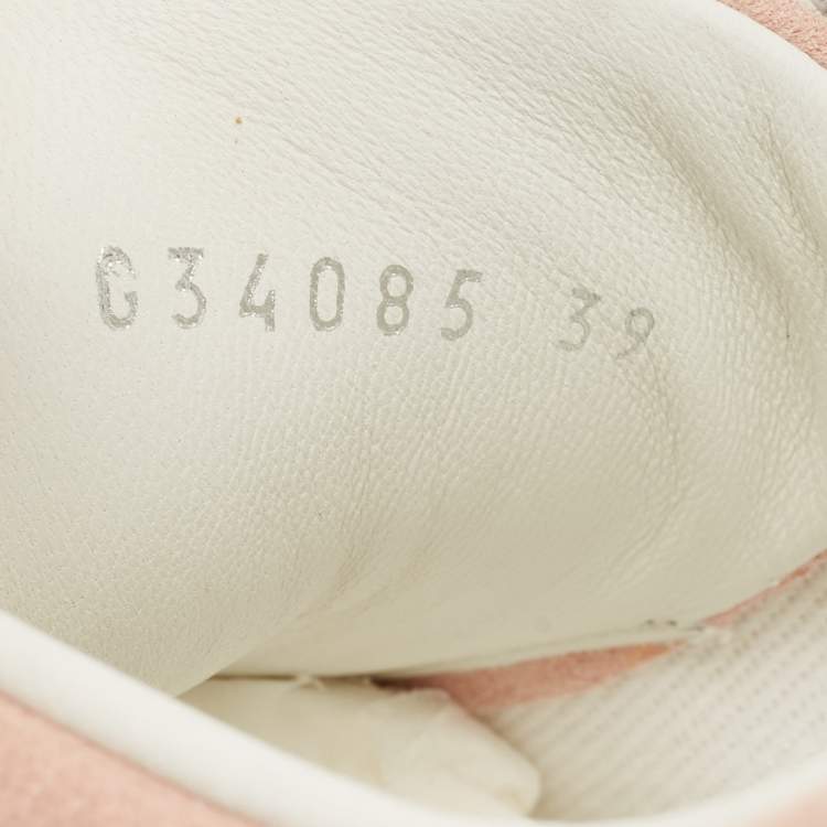 Pre Owned Chanel Pink Suede Weekender Low Top Sneakers Size 39