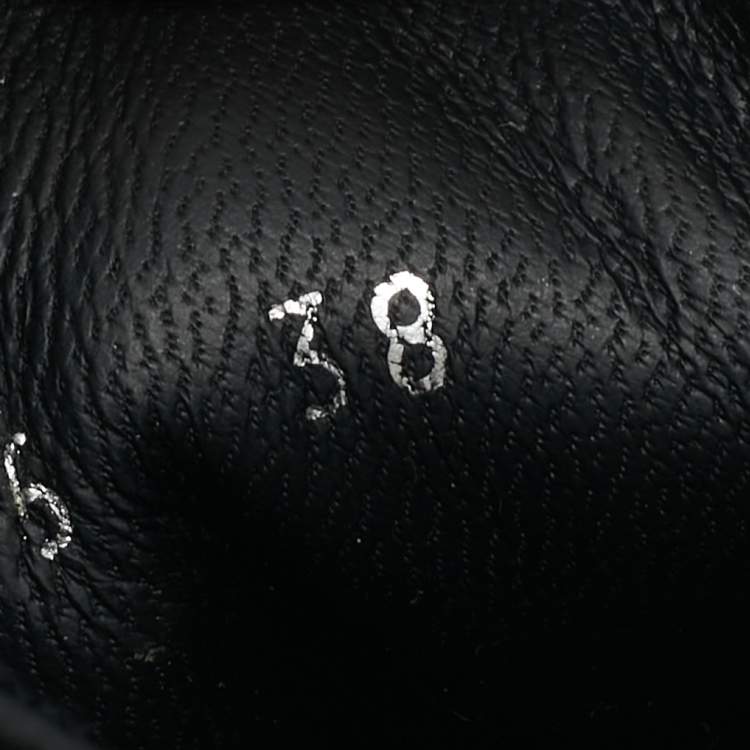 Pre Owned Chanel Black Leather and Rubber High Top Sneakers Size 38