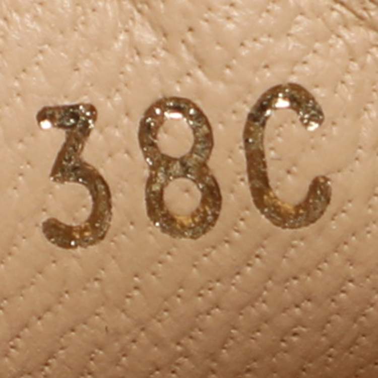 Pre Owned Chanel Beige Quilted Leather CC Logo Espadrille Flats Size 38