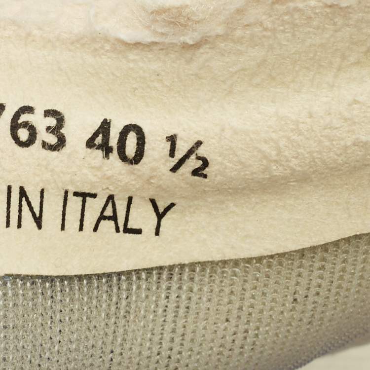 Pre Owned Chanel Blue Mesh CC Low Top Sneakers Size 40.5