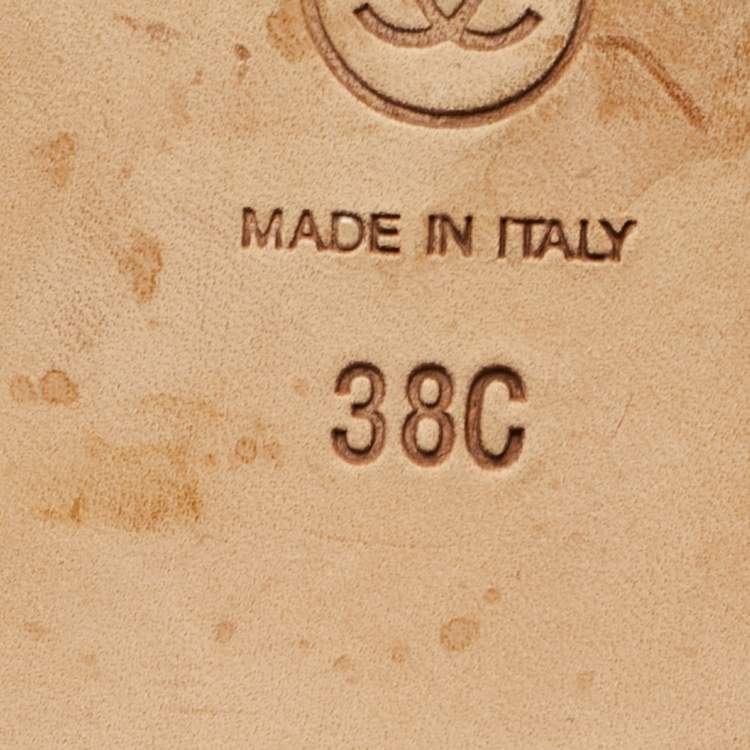 Pre Owned Chanel Black/Transparent PVC and Canvas CC Cap Toe Bow Ballet Flats Size 38