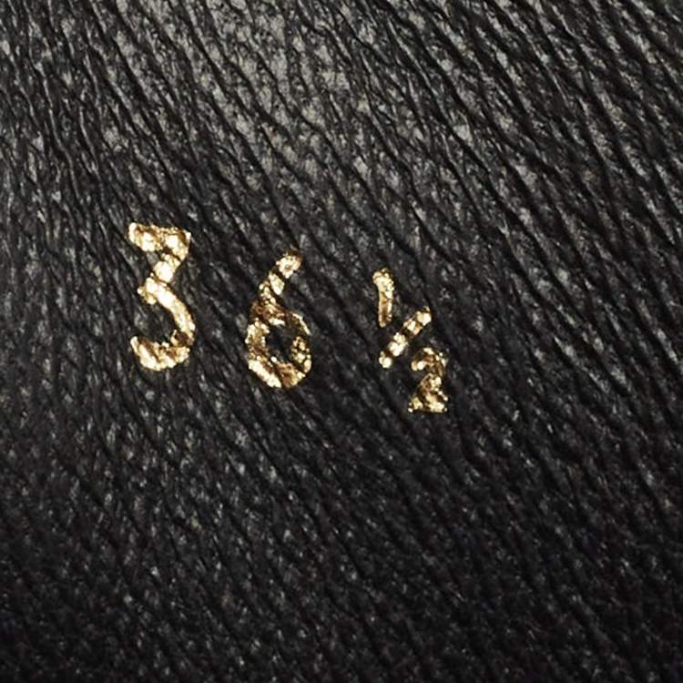 Pre Owned Chanel Black/Beige Leather High Top Sneakers Size 36.5