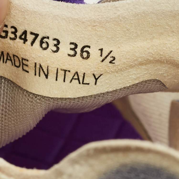 Pre Owned Chanel Interlocking CC Size 36.5 Grey Mesh Low Top Sneakers