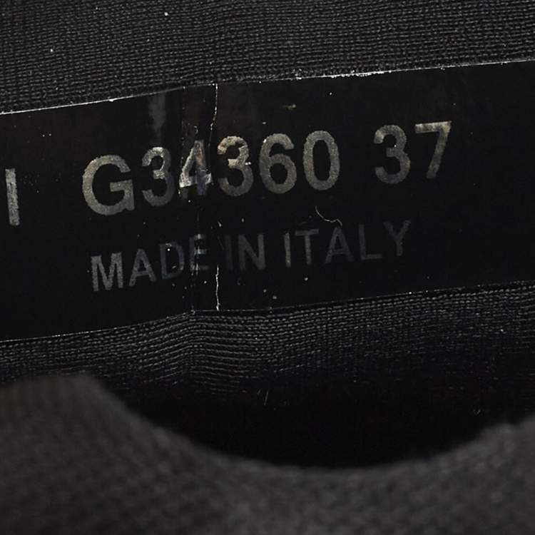 Pre Owned Chanel CC Size 37 Black Leather and Tweed Low Top Sneakers