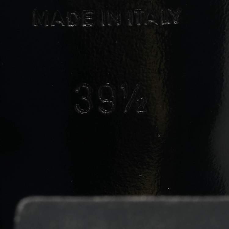 مملوكة مسبقًا Chanel Size 39.5 Dark Brown/Green Patent Leather Cap Toe Platform Pumps