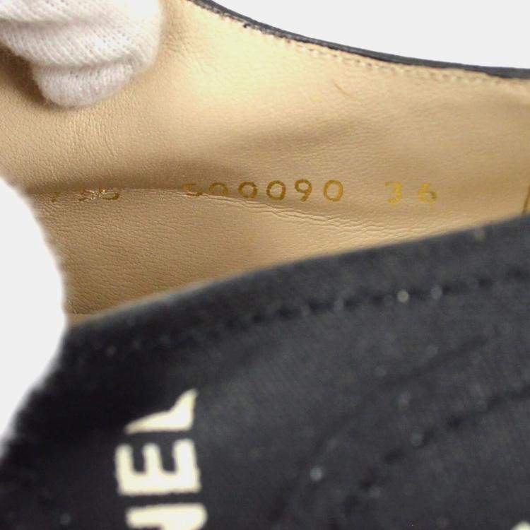 Pre Owned Chanel Sneakers Shoes Black Canvas 36