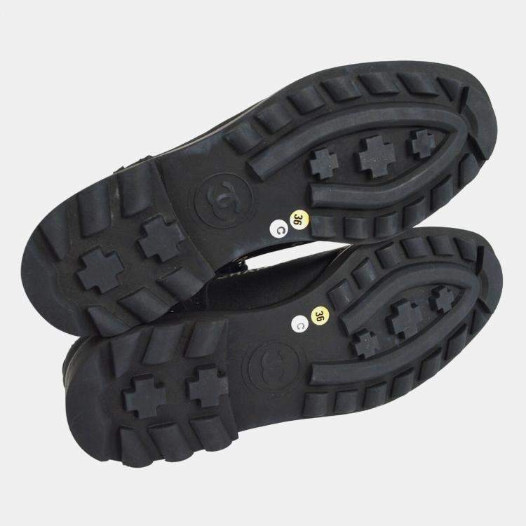 Pre Owned Chanel Sneakers Shoes Black Canvas 36