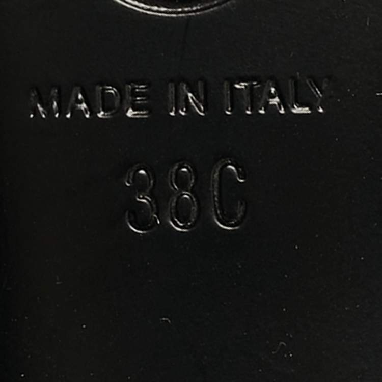 Pre Owned Chanel CC Size 38 Black/Beige Satin and Suede Pumps