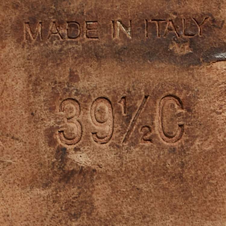 Pre Owned Chanel CC Size 39.5 Silver/Black Leather and Patent Leather Bow Ballet Flats