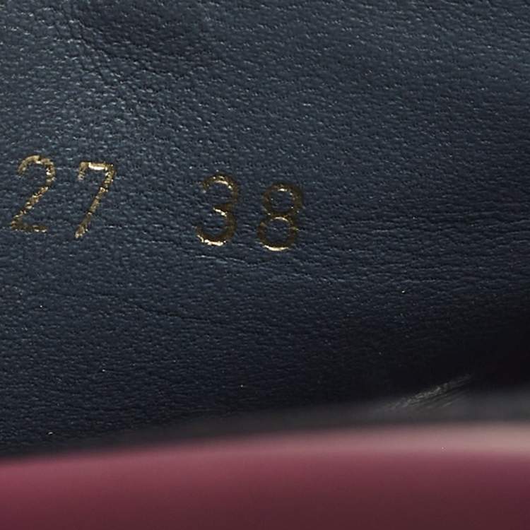 Pre Owned Chanel CC Size 38 Dark Pink Fabric Chain Link Flat Slide Sandals