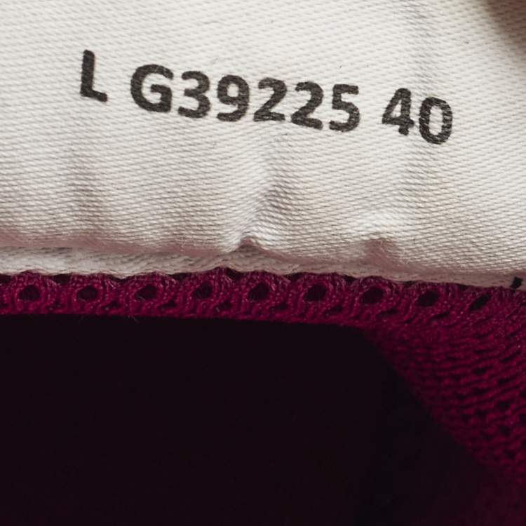 Pre Owned Chanel CC Size 40 Purple Suede Lace Up Sneakers