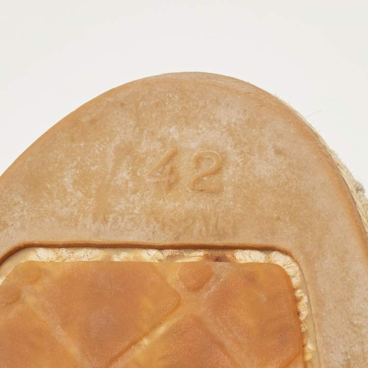 Pre Owned Chanel CC Interlocking Size 42 Black Canvas Espadrille Flats