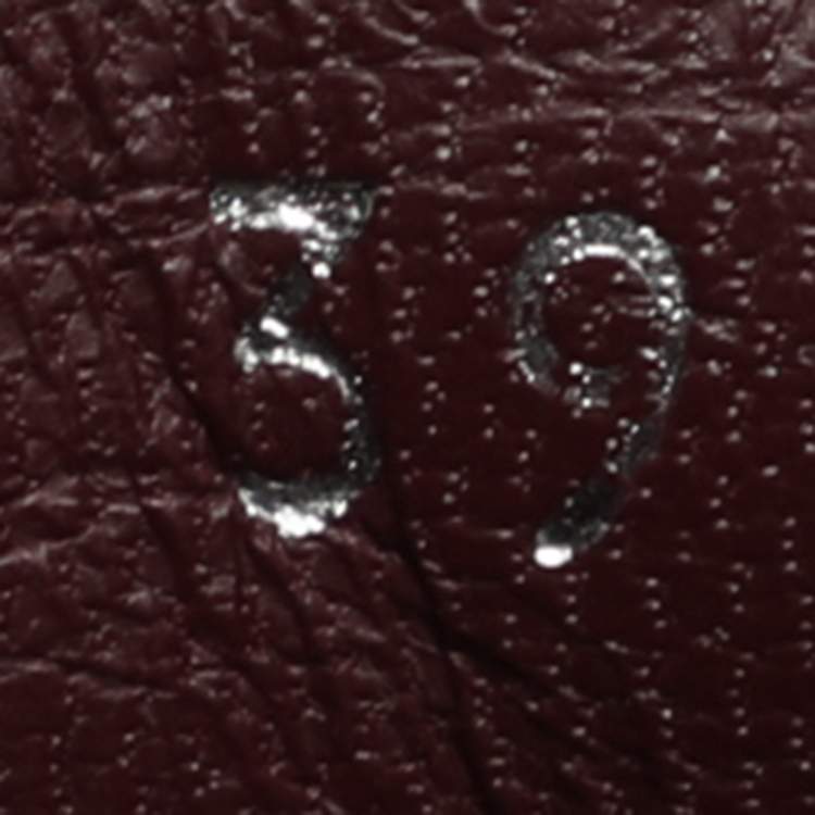 Pre Owned Chanel CC Size 39 Burgundy Leather High Top Sneakers