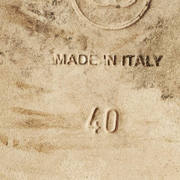 Pre Owned Chanel Interlocking CC Logo Size 40 Navy Blue Patent Leather and Velvet Smoking Slippers