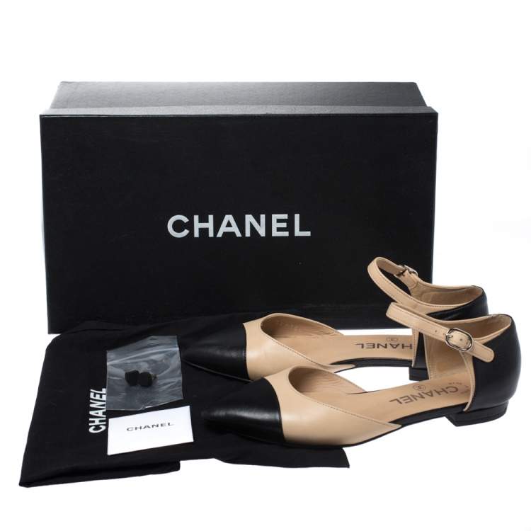 chanel ankle strap flats