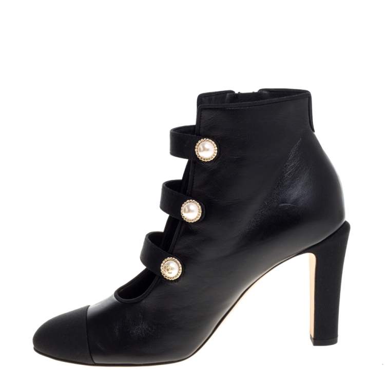 CHANEL Multistrand Booties in Black and Pearl 395  More Than You Can  Imagine