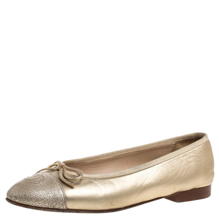 gold bow flats