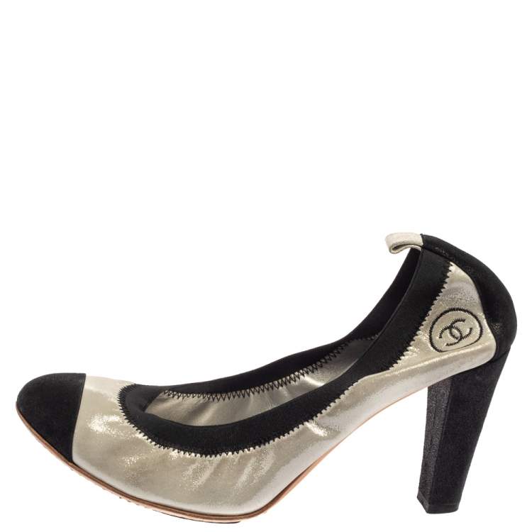 Chanel Cap Toe Pumps in Black Size 40.5 | MTYCI