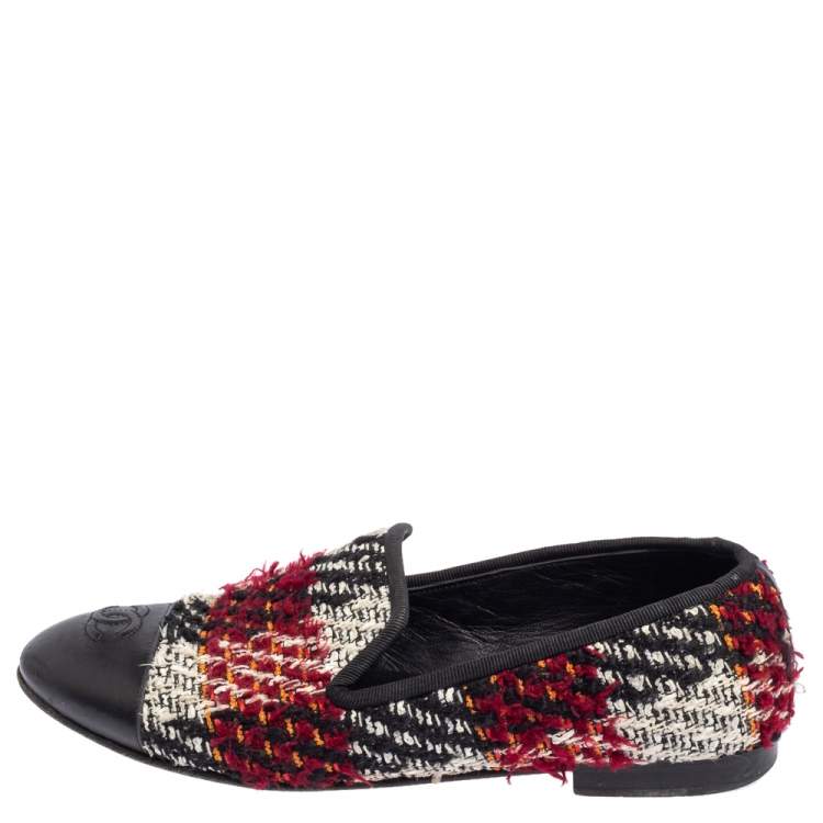 Chanel best sale tweed slippers