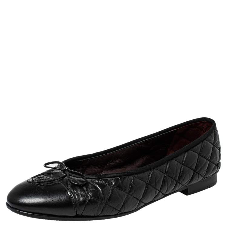 Chanel Black Leather CC Ballet Flats Size 41 Chanel | The Luxury Closet