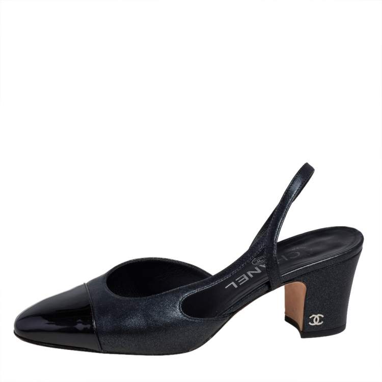 chanel slingback shoes leather