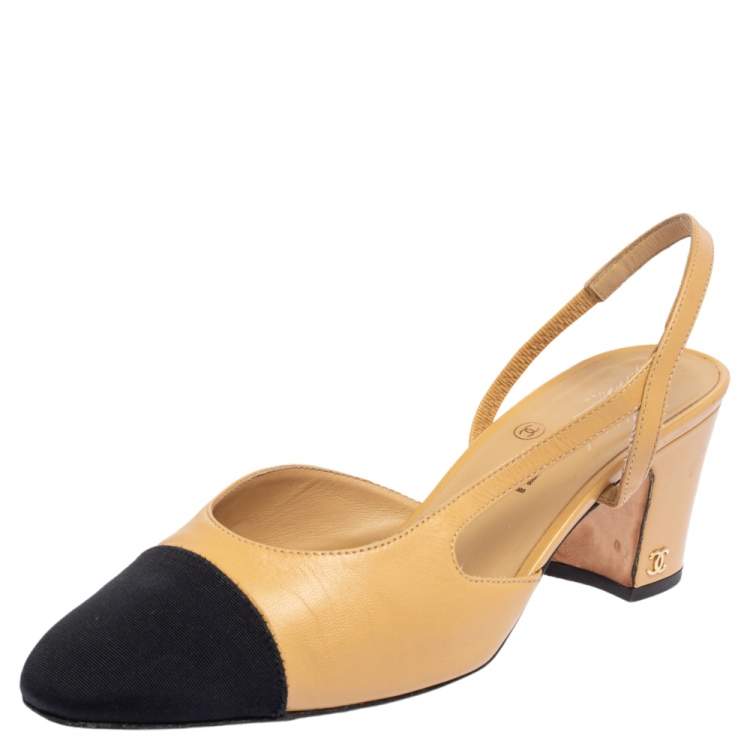 Cap toe cheap slingback shoes