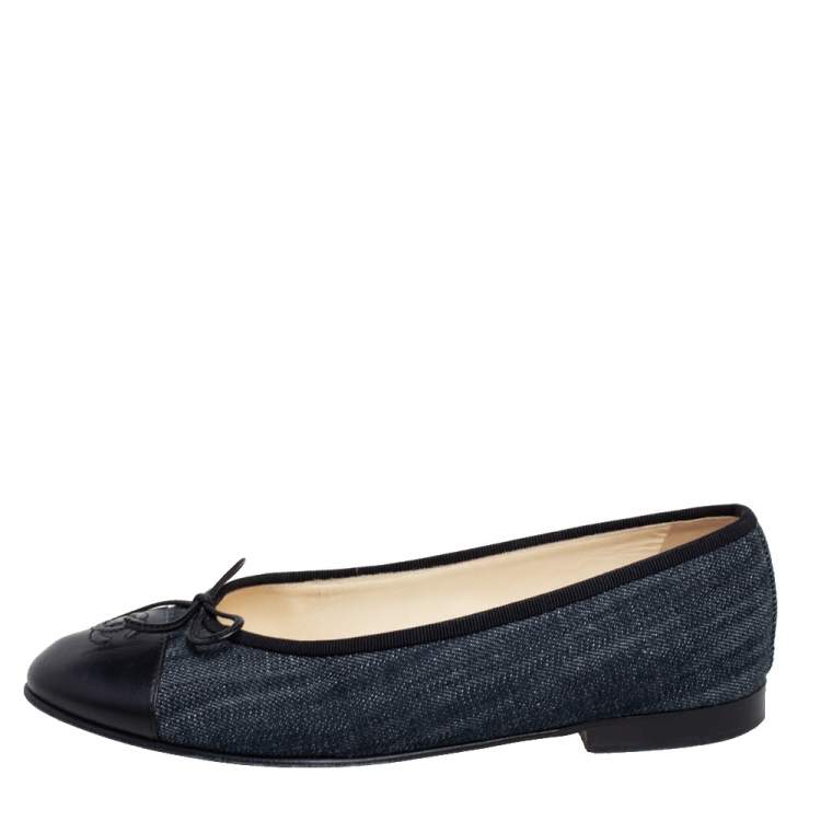 Chanel Quilted Leather Ballerina Flats // Blue (Euro: 40) - Luxury