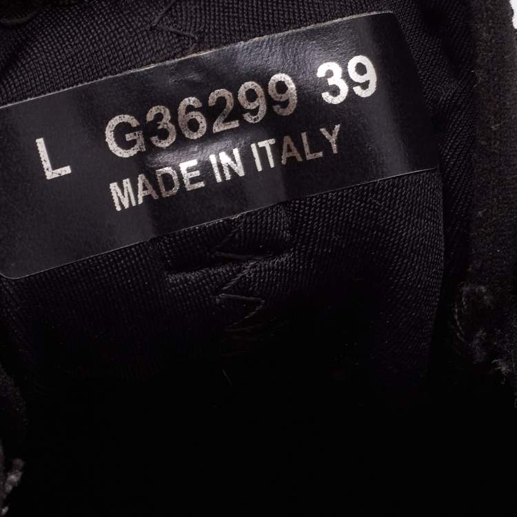 مملوكة مسبقًا Chanel Black Velvet And Suede CC Sneakers Size 39