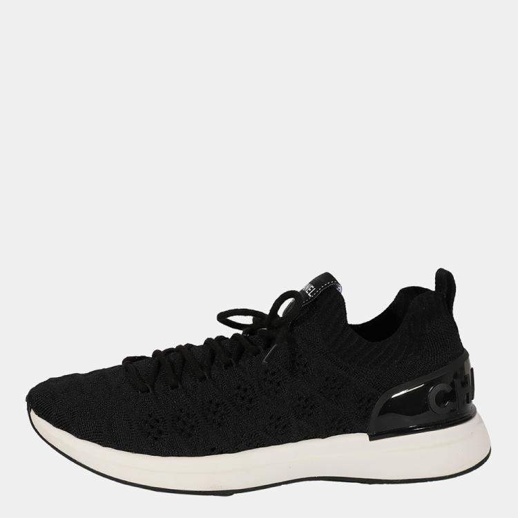 Chanel Black Stretch Fabric Sneaker EU 39.5 Chanel The Luxury Closet