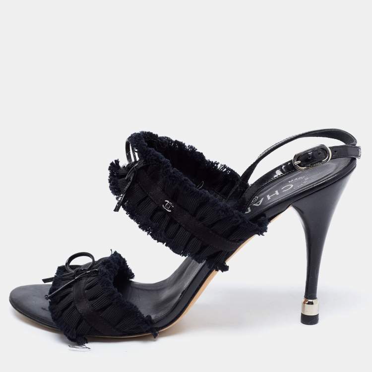 Isabella Ruched Flat Sandal - Noir Black Leather Square Sandal - Ulla  Johnson