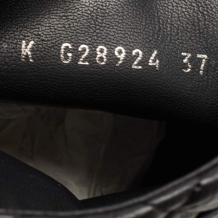 Pre Owned Chanel Black Quilted Leather Mid Calf Length Boots Size 37 