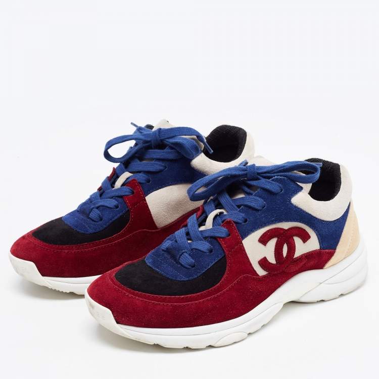 Burgundy on sale chanel sneakers