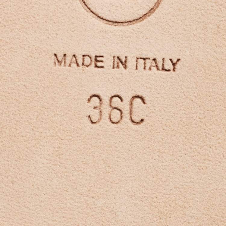 Pre Owned Chanel Blue/Black Leather CC Cap Toe Ballet Flats Size 36