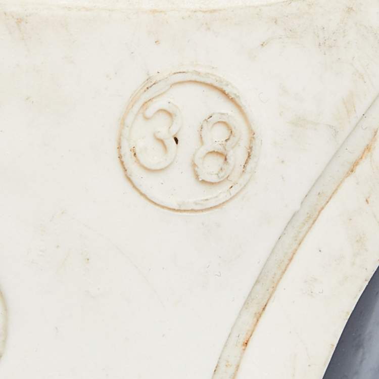 Pre Owned Chanel Black Rubber Camelia Rain Boots Size 38