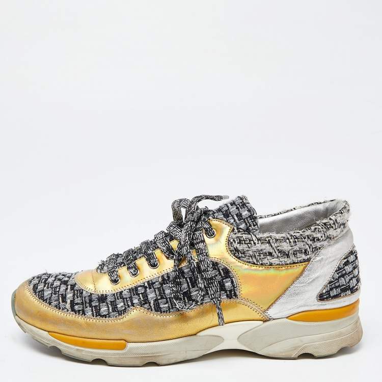 Chanel Tricolor Tweed and Leather CC Low Top Sneakers Size 38 Chanel | The  Luxury Closet