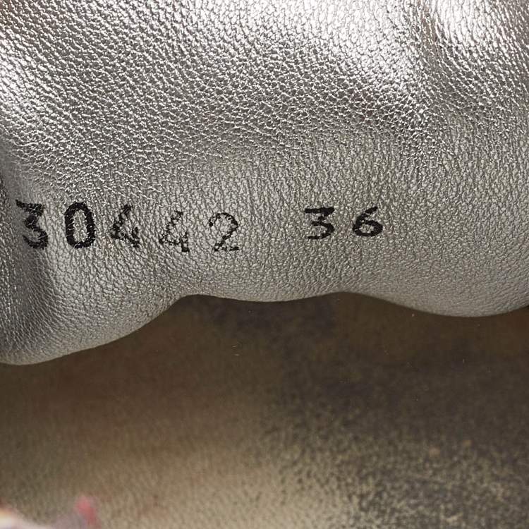 Pre Owned Chanel Multicolor Tweed and Leather CC Low Top Sneakers Size 36