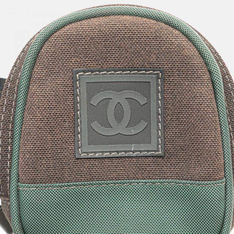 Pre Owned Chanel CC Sports Line Canvas and Nylon Arm Pouch
