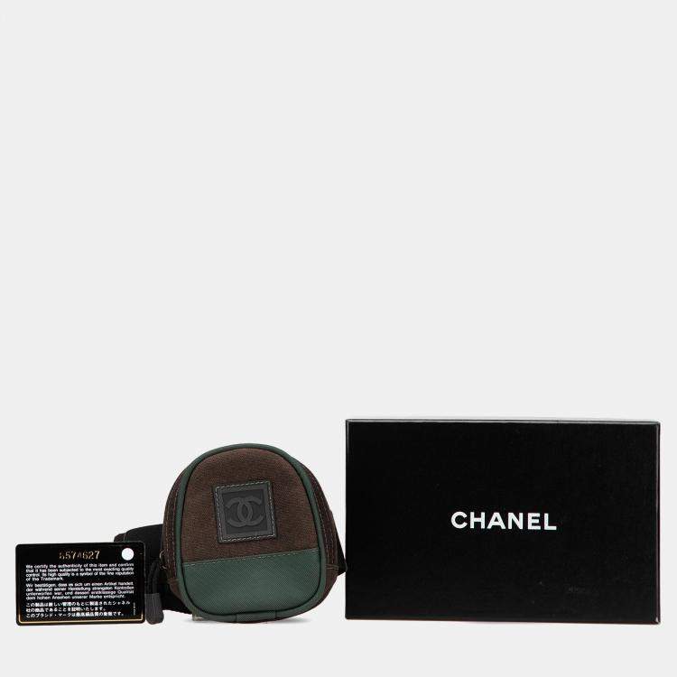 Pre Owned Chanel CC Sports Line Canvas and Nylon Arm Pouch