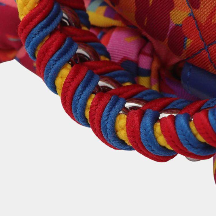 Pre Owned Quilted Printed Foulard Nylon Backpack